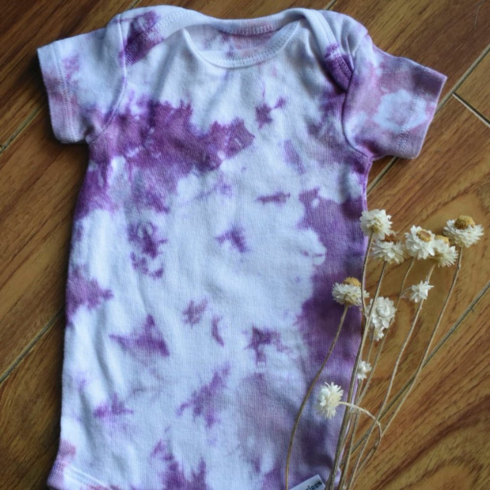 0-3 months hand-dyed onesie